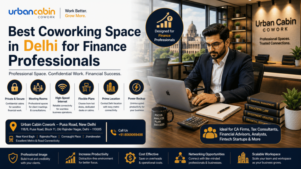Coworking Space in Delhi for Finance Professionals