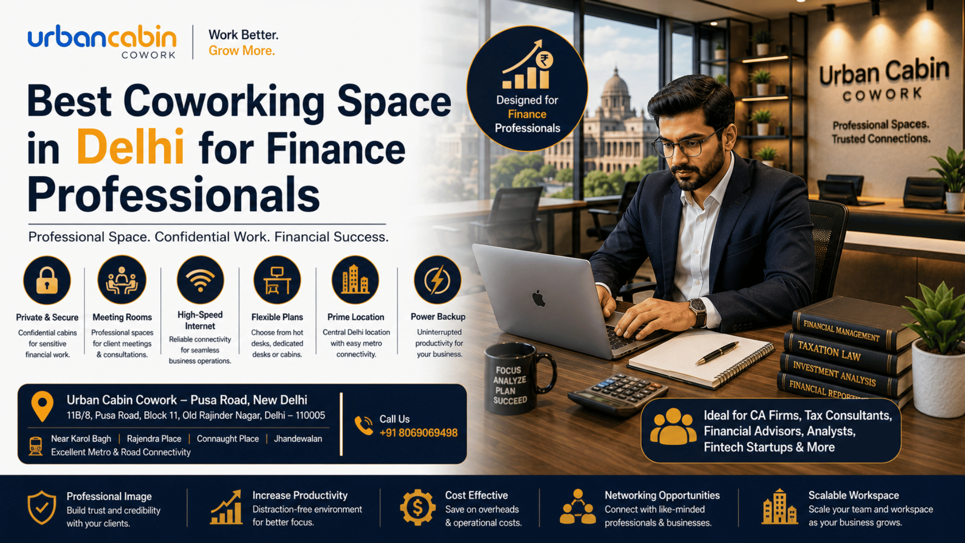 Coworking Space in Delhi for Finance Professionals