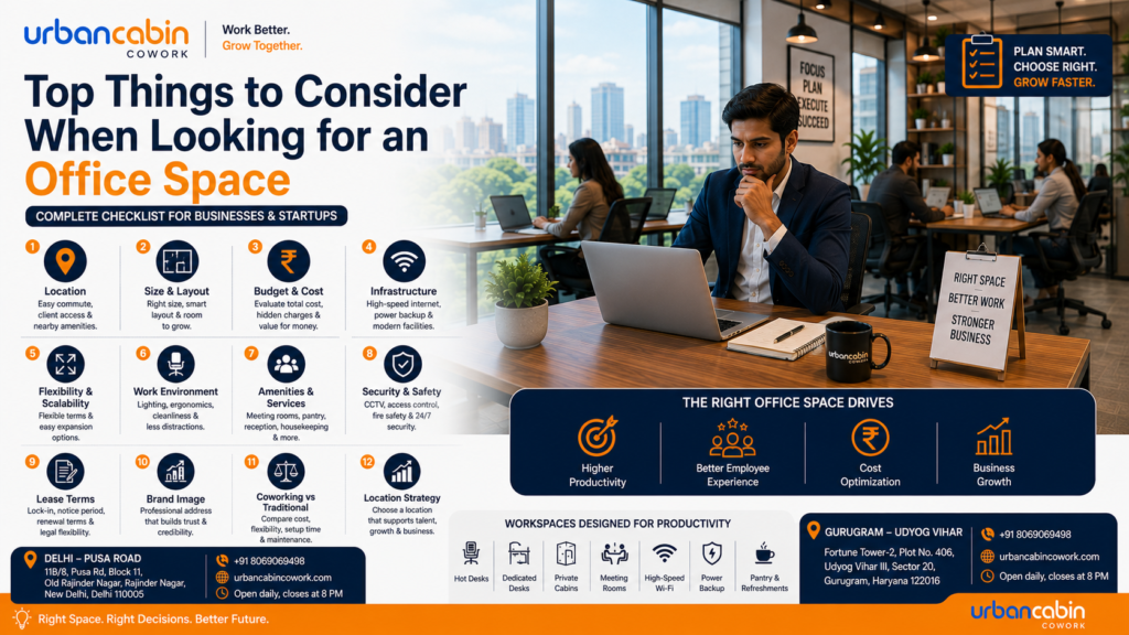 Top Things to Consider When Looking for an Office Space