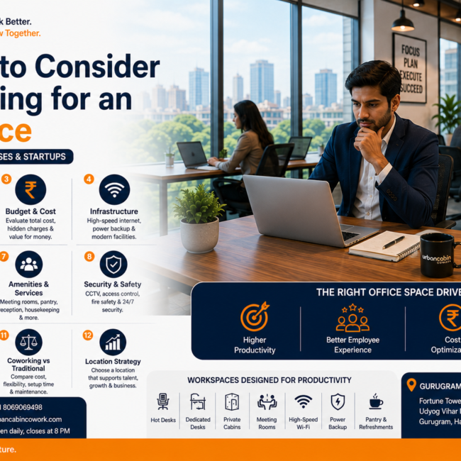 Top Things to Consider When Looking for an Office Space
