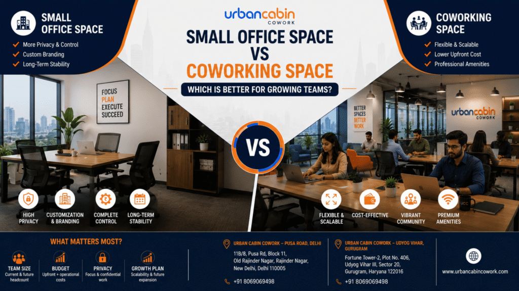 Small Office Space vs Coworking Space: Which Is Better?
